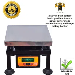GRAMTECHNOLOGY Digital Scale 200kg x 10g Weight Machine for Kirana, Factory & Vegetable shop Weighing Scale image 4