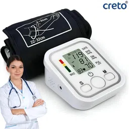 CRETO Electronic BP Monitor, Upper Arm Cuff with Voice Announcement feature- Bp Monitor-image-46