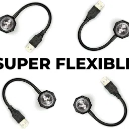 wrader DISCO Projection Light 7 Colors + 9 Functional Modes Light for WagonR Car & SUVs Single Disco Ball image 5