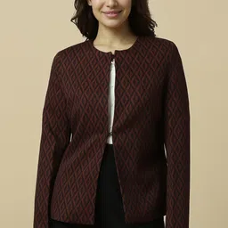 allen solly Women Printed Single Breasted Formal Blazer-picture-19
