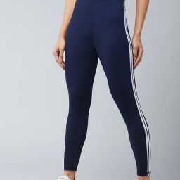 Striped Women Blue Tights-image-34