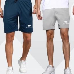 Pack of 2 Solid, Printed Men Multicolor Basic Shorts, Night Shorts, Casual Shorts, Regular Shorts-image-72