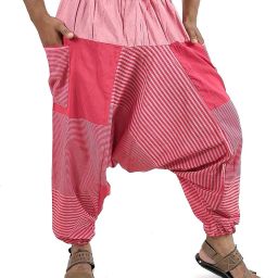 Striped Cotton Women Harem Pants-image-44