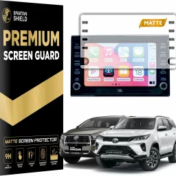 spartan shield Screen Guard for TOYOTA INNOVA CRYSTA & FORTUNER 2021 FACELIFT || 8 Inch Infotainment Touchscreen Guard || Anti Scratch | Water Resistant || 2025 New Toyota 4X4 4X2 Car Display MATTE Accessories [Not Tempered Glass]-image-33