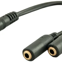 Fedus Black Audio Stereo Splitter Adapter Cable for All Smartphones, Leptop and Tablets (BLACK)_MM Phone Converter-image-70