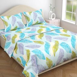 220 TC Cotton King Motifs Flat Bedsheet-19