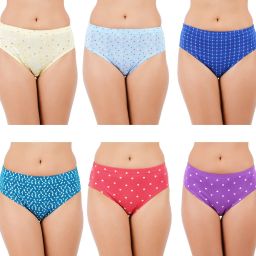 Pack of 6 Women Hipster Multicolor Panty-image-11
