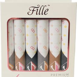 FILLE Women's Handkerchief 100% Pure Cotton Premium Handkerchief Luxury Collection ["Multicolor"] Handkerchief-image-65