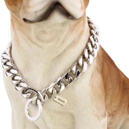 Dog SIlver Neck Collar Chain accessories for Medium Breed Dog Dog Choke Chain Collar-10