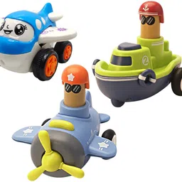 vaniha Unbreakable Four-Wheel Drive Friction Powered Diecast Toy Set-D199-picture-15