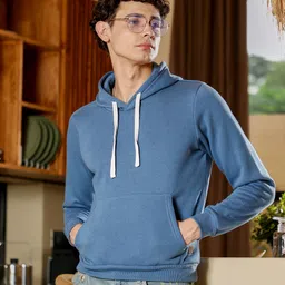 campus sutra Men Full Sleeve Solid Hooded Sweatshirt-picture-12
