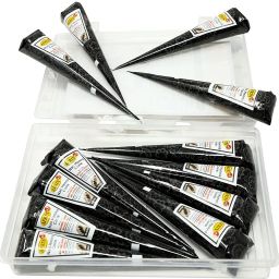 Premium Henna Black Nail Cone Pack of 24 (15gm each) Natural Mehendi-51