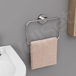 Stainless Steel Towel Ring/Napkin Holder/Hanger/Bathroom Accessories 7 inch 1 Bar Towel Rod-image-10