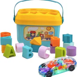 Toddler Block Shape ABCD, car toy led with music-picture-24