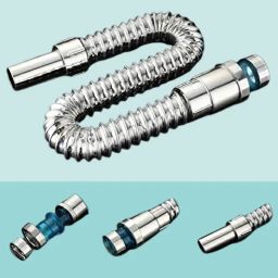 White Sink Waste Outlet – PVC Flexible Hose – 1Pc Silver Hose Pipe-image-38