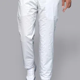 Men Solid White Track Pants-75