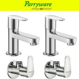 Uno Pillar Tap with Angle tap for Wash Basin, set of 2 pic 020 Pillar Tap Faucet-image-30