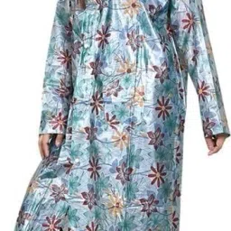 Floral Print, Solid Women Raincoat-image-40