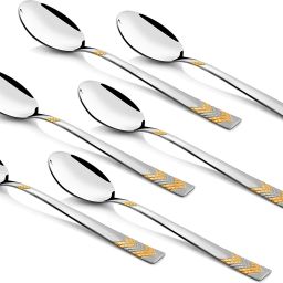 RAGA 24 Karat Gold Plated Stainless Steel Tea Spoon Stainless Steel Cutlery Set-32