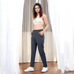 leewan Women Self Design Grey Track Pants-picture-29
