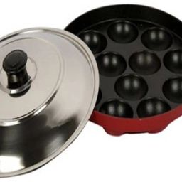 Non Stick kulipaniyaram nonstick Paniyarrakal/Paniyaram/Appam Pan/Appam Maker Paniarakkal with Lid 0 L capacity 23 cm diameter-image-35