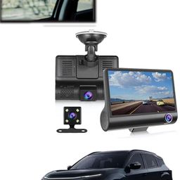 maties 4inch 3Way Car DVR Camera 1080P Video Recorder Cameras 134 Black LCD-picture-12