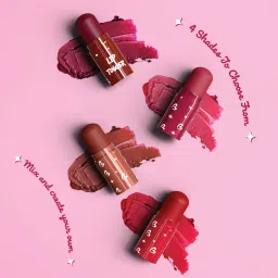 blue heaven Get Matte Lip Tower 4-in-1 Stackable Lipstick Set Smooth Matte Finish Color 6 gm image 4