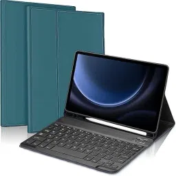 Proelite Keyboard case for Galaxy Tab S9 FE Plus/S9 Plus/S10+ 12.4 inch with S Pen Holder Bluetooth Standard Tablet Keyboard Compatible with Tablet-24