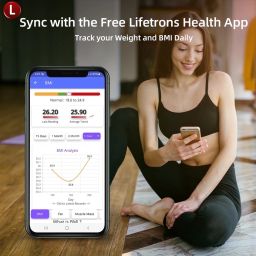 Lifetrons Thin Plus BMI Bluetooth Digital Body Weight Scale with Measuring Tape Weighing Scale image 3