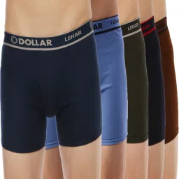 Pack of 5 Dollar Lehar Combed Cotton Solid Men Trunk-12