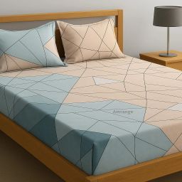 190 TC Cotton Double Floral Flat Bedsheet-image-4