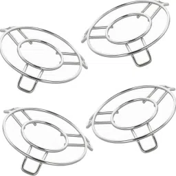 Stainless Steel Trivet Stand | Compact Round Steamer Rack for Kitchen Stainless Steel Trivet-image-77