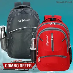 Large 32 L Laptop Backpack Premium Water-Proof Bags (Combo of 2) for Daily Commute of School College Office-1