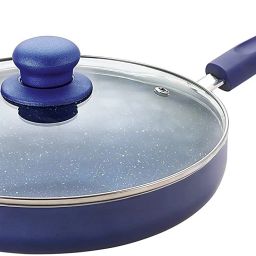Galaxy Aluminium Non-Stick Induction Base Fry Pan with Glass Lid Fry Pan 24 cm diameter with Lid 1.9 L capacity-image-7