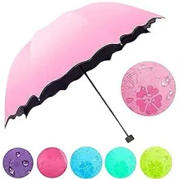 Magic Umbrella Changing Secret Blossoms Double Layer Water Magic Print 3 Fold Umbrella-24