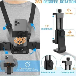 Exsha Chest Mount for Mobile Phone - Camera Holder for Vlogging and Video Shooting Strap image 3