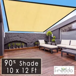 freddo Sun Shade Net 10 X 12 ft Polyester webbing 90% Portable Green House image 2