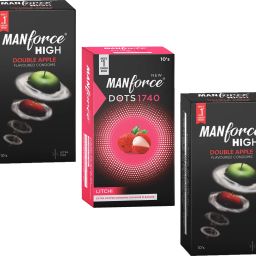 Double Apple, Litchi And Double Apple Flavoured Dotted Condom-image-80
