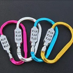 Carabiner Hook Lock with 3 Digits Combination Lock Locking Carabiner-image-32