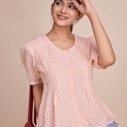 dressberry Casual Regular Sleeves Self Design Women Multicolor Top-picture-22