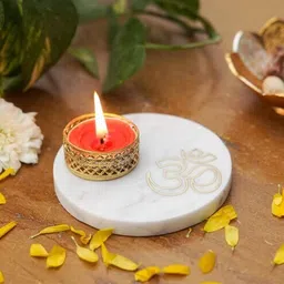 home arte White Marble Figurine Tea light Holder-picture-35