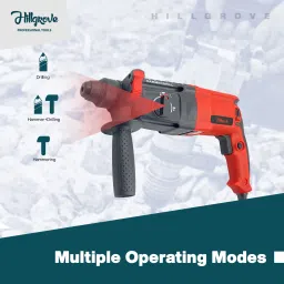 hillgrove Multi Purpose Hammer Drill Forward/Reverse Rotation 100% Copper Winding HGCM790M1 26mm Hammer Impact Drill Machine with Hammer Drill image 5