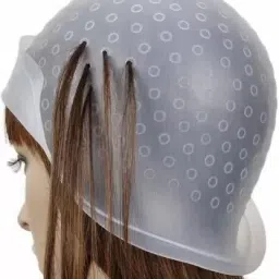 Hair Colouring cap with Hooks for Dyeing Hair (2 Items in the set) Transperent Hairdye Mixing Bowl-image-8