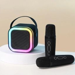 RHONNIUM Mini Bluetooth Portable Wireless Microphone Karaoke Speaker-Black 10 W Bluetooth Party Speaker-image-43