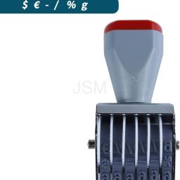 brizem Number Stamp (Incl. ?, Kg, Gm, No.) - 6 Digits Without Pad/Manual/Rolling number rolling image 3
