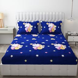 kitchdeco 180 TC Polycotton Double Printed Flat Bedsheet-picture-22