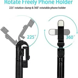 GADGETSWEAR Wireless Selfie Stick with Tripod Stand, Mobile Tripod stand with LED Light Tripod Kit image 3
