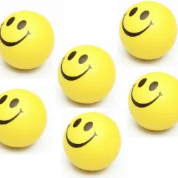 Stress Reliver Cute Funny Emoji Smiley Ball [Pack of 6] 3inch- 3 inch-21