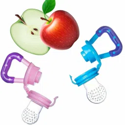 jsst Food/Fruit Nibbler with Extra Mesh, Soft Pacifier/Feeder BPA FREE PACK OF 2- PLASTIC image 2