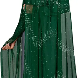 Chiffon Solid Green Women Dupatta-image-2